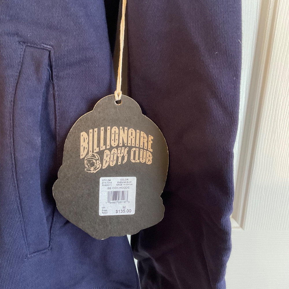 Billionaire Boys Club M Evening Blue BB Icon Hoodie Sweatshirt Pullover Hoodies - Picture 10 of 14
